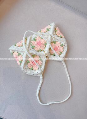 diy手工编织樱花包单肩腋下女毛