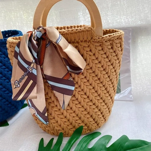 Сумка, плетеный портативный набор материалов в форме цветка, элегантная барсетка для матери, DIY