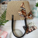 Hand-woven diy silk thread fan-shaped bag