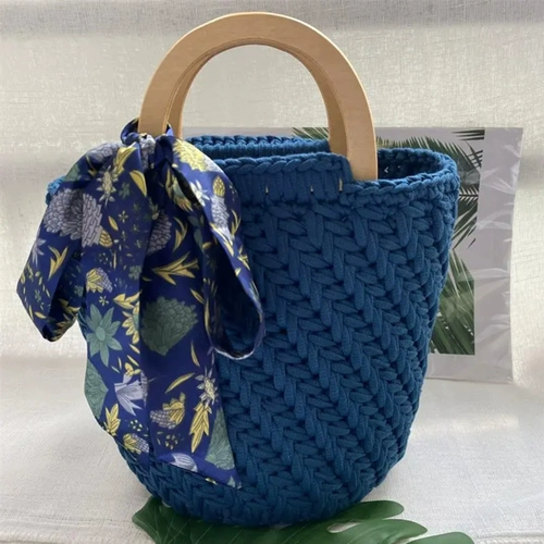 Сумка, плетеный портативный набор материалов в форме цветка, элегантная барсетка для матери, DIY