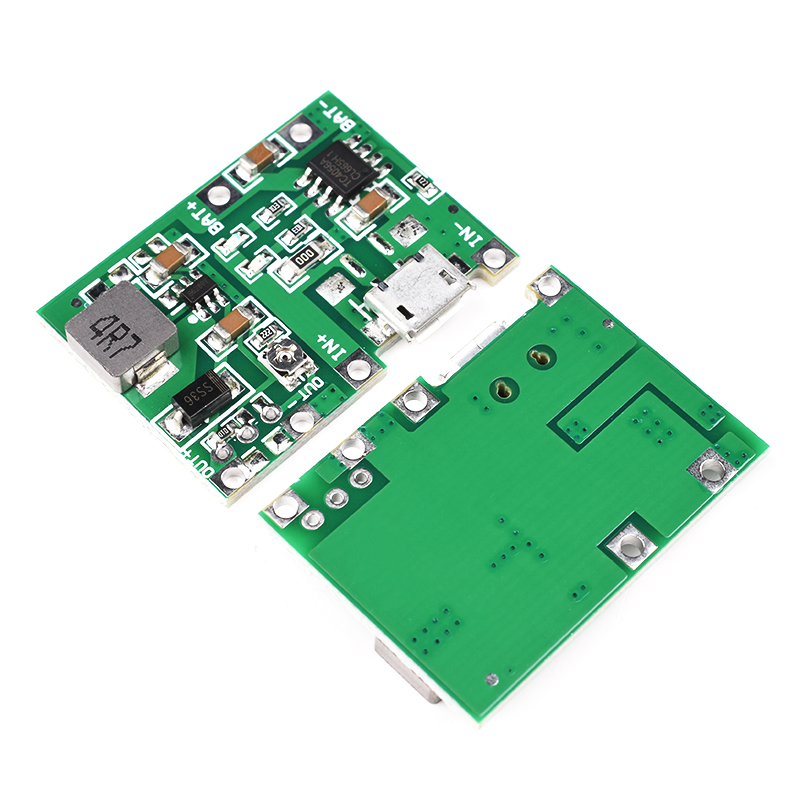 3.7V升9V升压模块5V改装18650锂电池Micro充电升压放电一体可调2A-图0