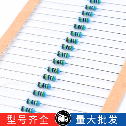 1/4W 1/2W 1/6W 1W 2W 3W金属膜电阻器元件1%色环22欧姆1K10K4.7K - 图0