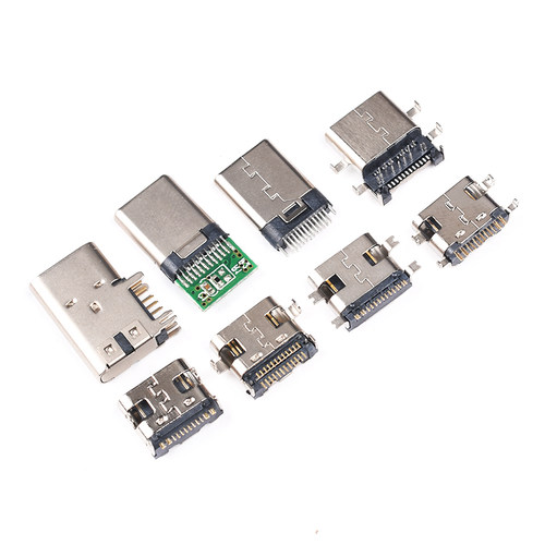 Type-C公头母座贴片直插插座USB-3.16P16P4脚数据接口快充插头 - 图0