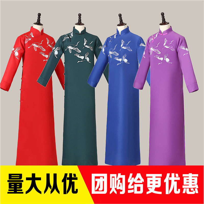 相声大褂男式中国风中式德云民族服 青堌集民族服装/舞台装