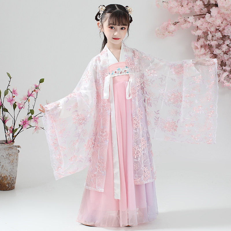 儿童汉服女童春秋齐胸中国风连衣裙 杭姿萱汉服