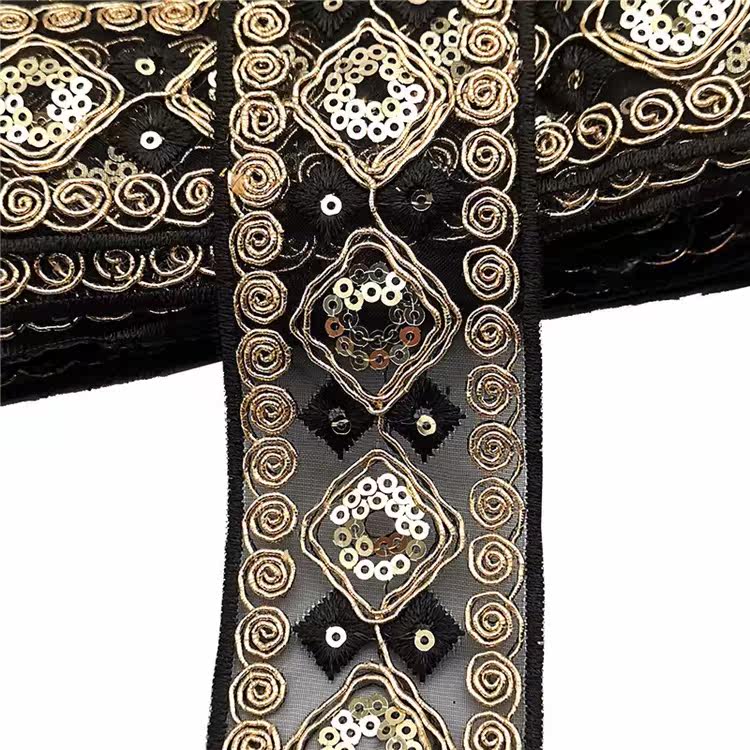 9米价 网布苗族民族风刺绣金丝亮片花边织带DIY服装头饰鞋饰辅料,淘宝优惠券,粉丝福利购,淘宝优惠卷