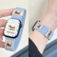 Suitable for iWatch woven polka dot puppy magnetic watch strap