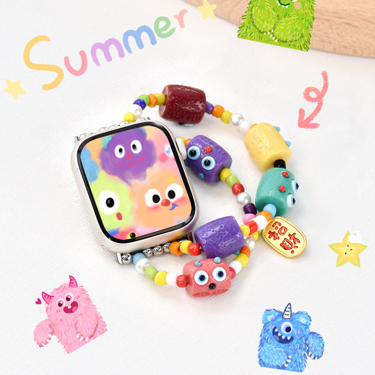 Convient au bracelet de montre applewatch petit monstre dopamine