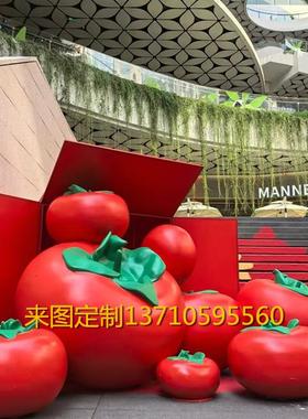 巨型柿子模型雕塑广场美陈定制