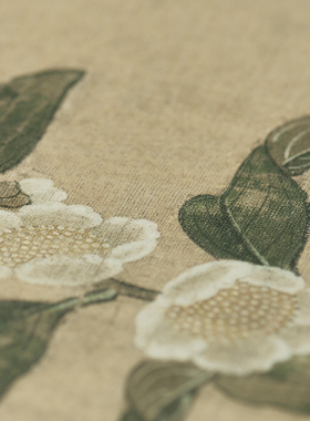 半庭实木茶室水墨花卉双禽装饰画