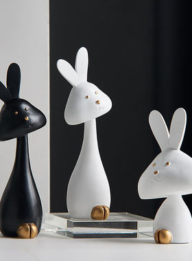 北欧摆件高级感nis酒柜电视柜家居书房客厅办公室抽象动物