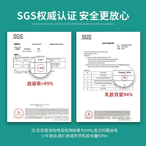 jsy泰国进口天然乳胶枕头山姆同款特拉雷工艺护颈按摩升级乳胶枕 - 图0