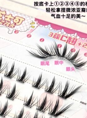 免胶九尾蝴蝶假睫毛微混血