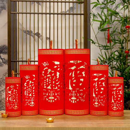 新年装饰品坐炮福炮春节商场礼炮鞭炮橱窗场景布置美陈装饰摆件 - 图3