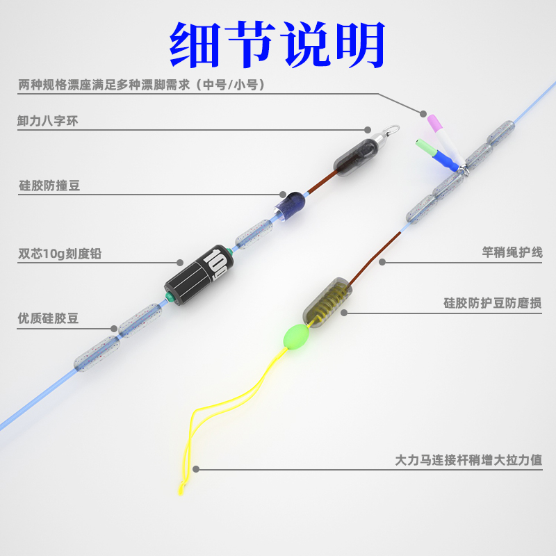 bootol两副装大物线组巨物主线成品套装青鱼草鱼鲢鳙加固进口鱼线 - 图0