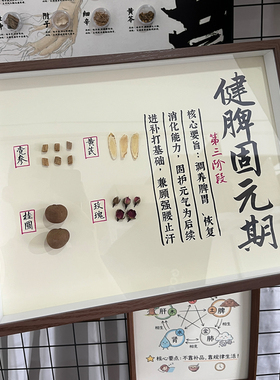 月子中心装饰画养生背景墙月子水月子茶6阶段调理养生馆文化装修