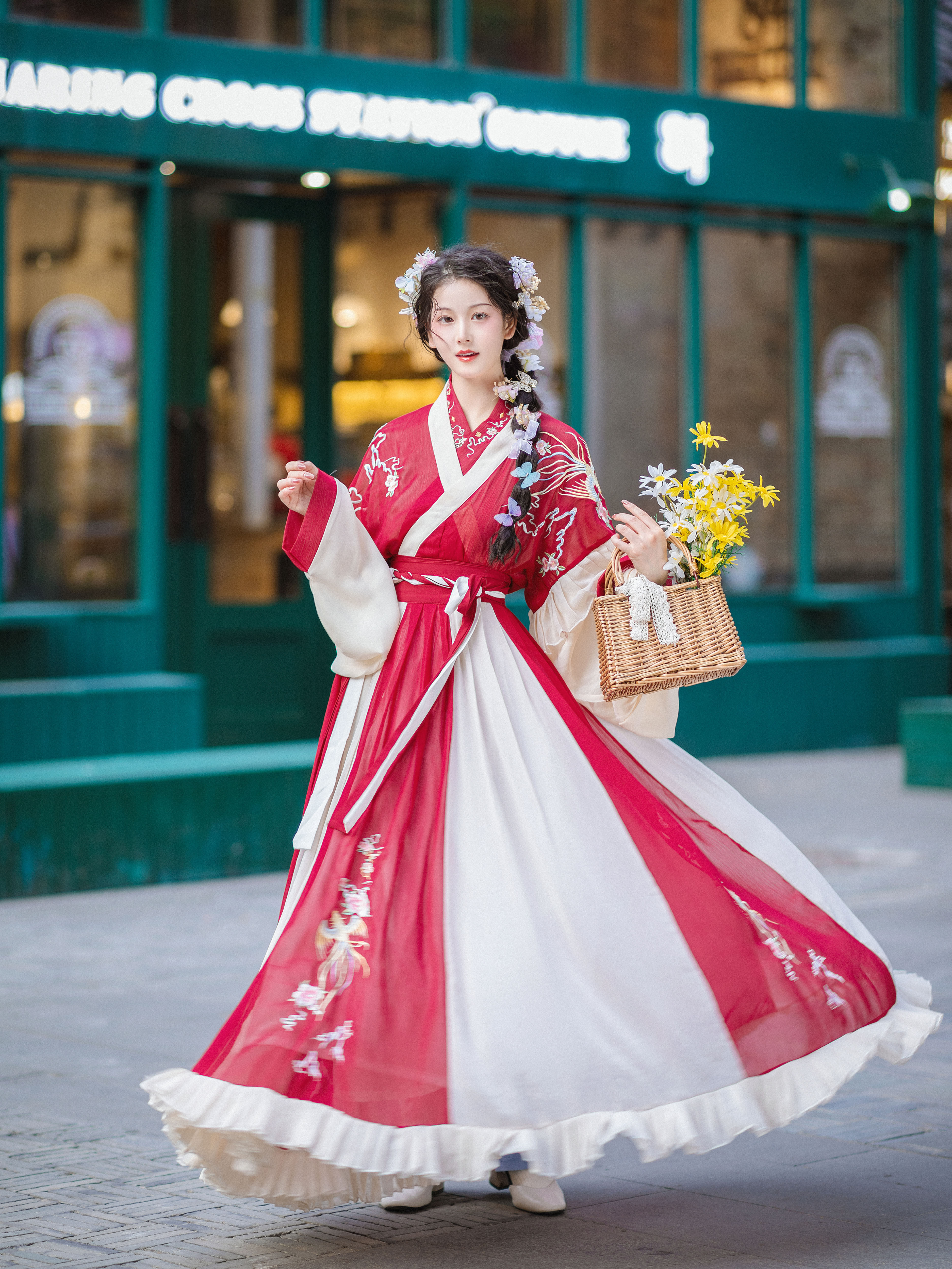 荨茉夏末秋初原创女齐腰晋制破汉服 荨茉汉服