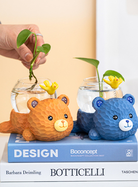 创意小猪家居摆件水培治愈系可爱开学男女生日礼物办公室桌面饰品