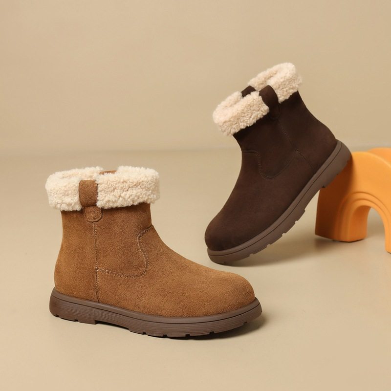 ZHR则则雪地靴女2025冬季新款保暖加绒加厚平底短靴东北棉鞋女,淘宝优惠券,粉丝福利购,淘宝优惠卷