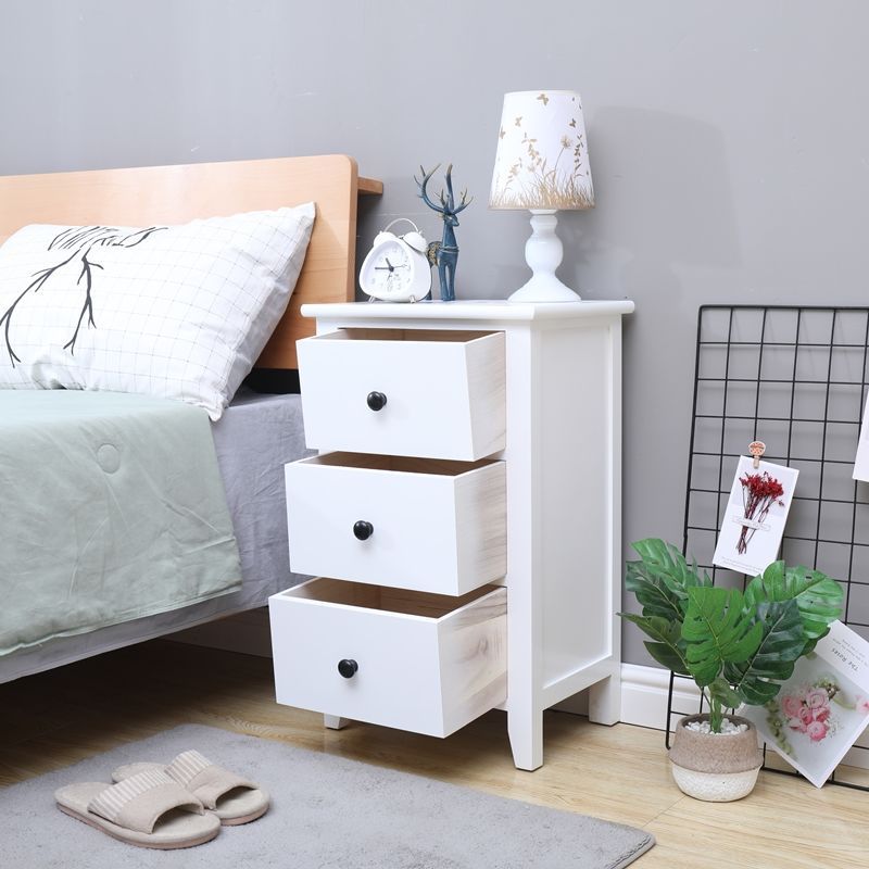 新韩式简约现代轻奢床头柜迷你北欧实木床边柜子简易小型卧室置物 - 图3