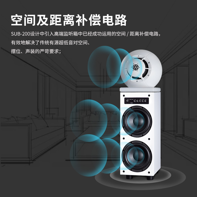 RECKHORN U191HIFI无源箱（黑色一对）+SUB200有源超低音（一对） - 图2