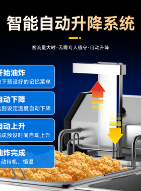 方厨全自动升降电炸炉双缸