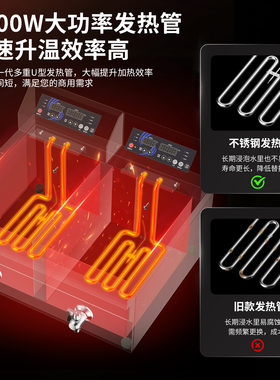 方厨电炸炉商用单双缸恒温自动控温大容量全自动摆摊不锈钢油炸锅