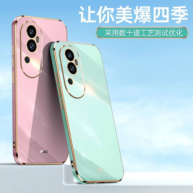 适用opporeno10手机壳新款0pporeno10保护套电镀opp0reno1o全包防摔opopreno10个性男oopor10pro软0pp0女时尚-图3