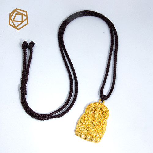 足金999千手观音黄金吊坠生肖鼠本命佛男款实心项链挂坠属鼠 - 图2