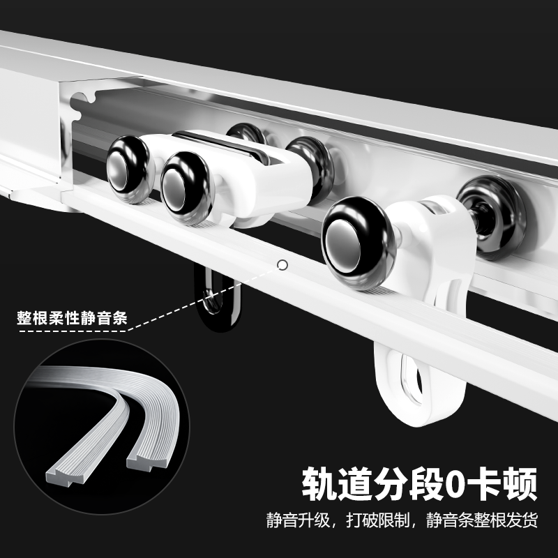 嵌入式隐形内嵌窗帘轨道静音滑轨挂钩式滑轮飘窗超薄窗帘杆轨道盒,淘宝优惠券,粉丝福利购,淘宝优惠卷