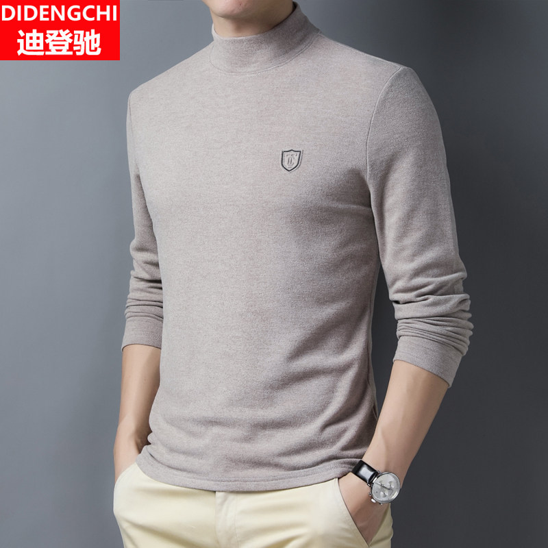 双面德绒半高领打底衫男士长袖卫衣 迪登驰T恤