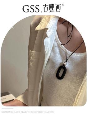 长款毛衣链古熙西项链简约百搭