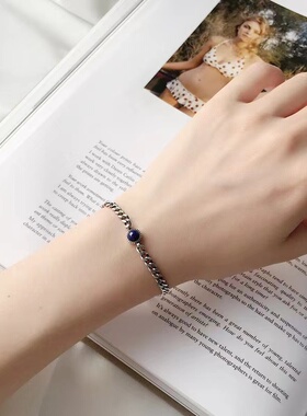 古熙西女纯银青金石复古做旧