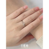 Moissanite is a simple layered design that can be worn multiple times and is gentle on the fingers.