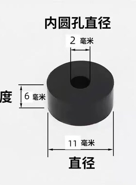高弹性橡胶垫圈风机空调内机减震防震胶垫隔音缓冲垫片圆形胶垫块