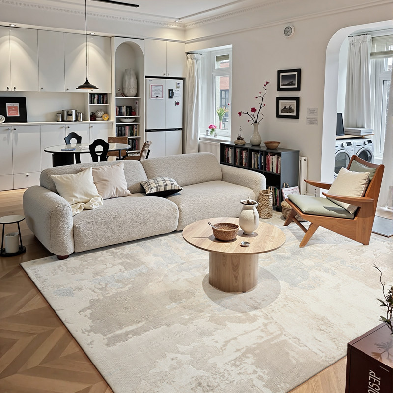 缔奢美客厅地毯无胶防水0甲醛意式极简高档加密加厚抗污卧室地毯,淘宝优惠券,粉丝福利购,淘宝优惠卷