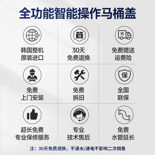 拿努韩国智能马桶盖全自动家用即热式盖板暖风冲洗加热坐便器座圈 - 图2