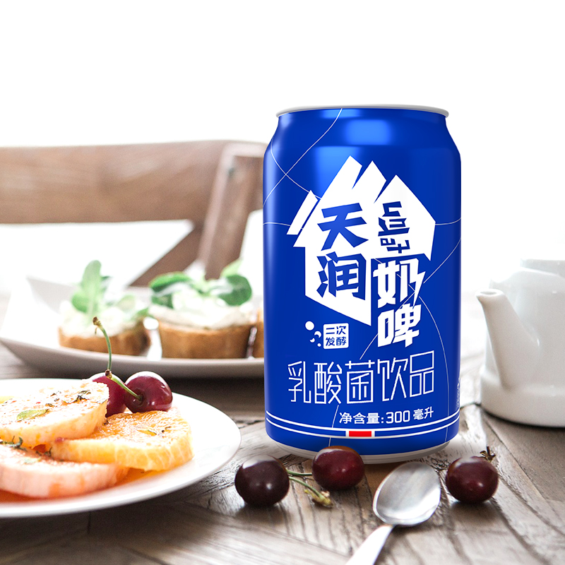 【3月新货】新疆天润奶啤蓝罐佳丽奶啤乳网红酸菌饮品低脂乳饮料-图1