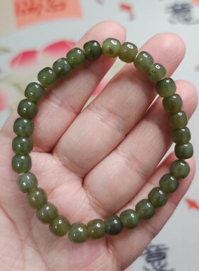 天然和田玉手串老型珠手链