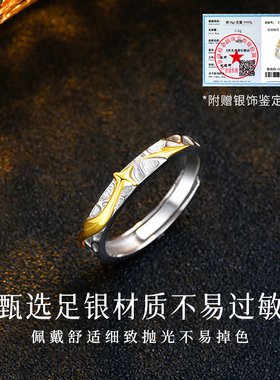 999纯银孤星戒指男生2026新款爆款男士自律尾戒小众设计生日礼物