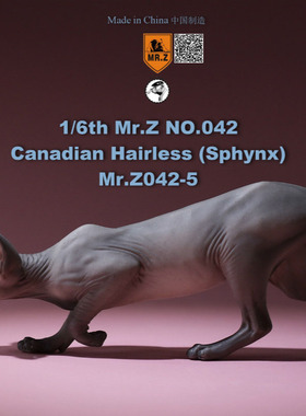 mrz新款树脂欧式风无毛猫摆件