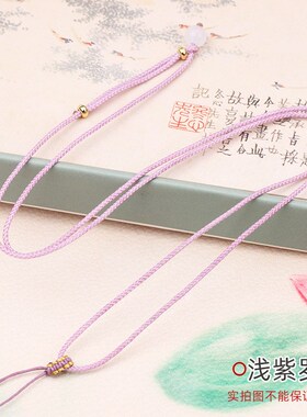 细款项链绳编织蜜蜡水晶玛瑙玉佩挂脖绳子原创文艺吊坠锁骨链