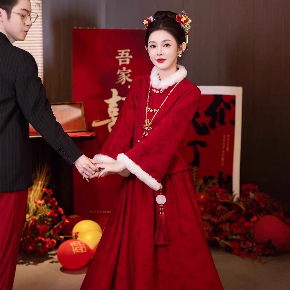 Bridal gown red suit wedding dress敬酒服新娘红色套装结婚礼服,淘宝优惠券,粉丝福利购,淘宝优惠卷