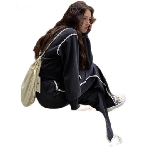 Sportswear women's fashion hoodie jacket连帽卫衣外套阔腿裤-图3