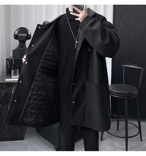 New autumn and winter quilted suit woolen coat for men