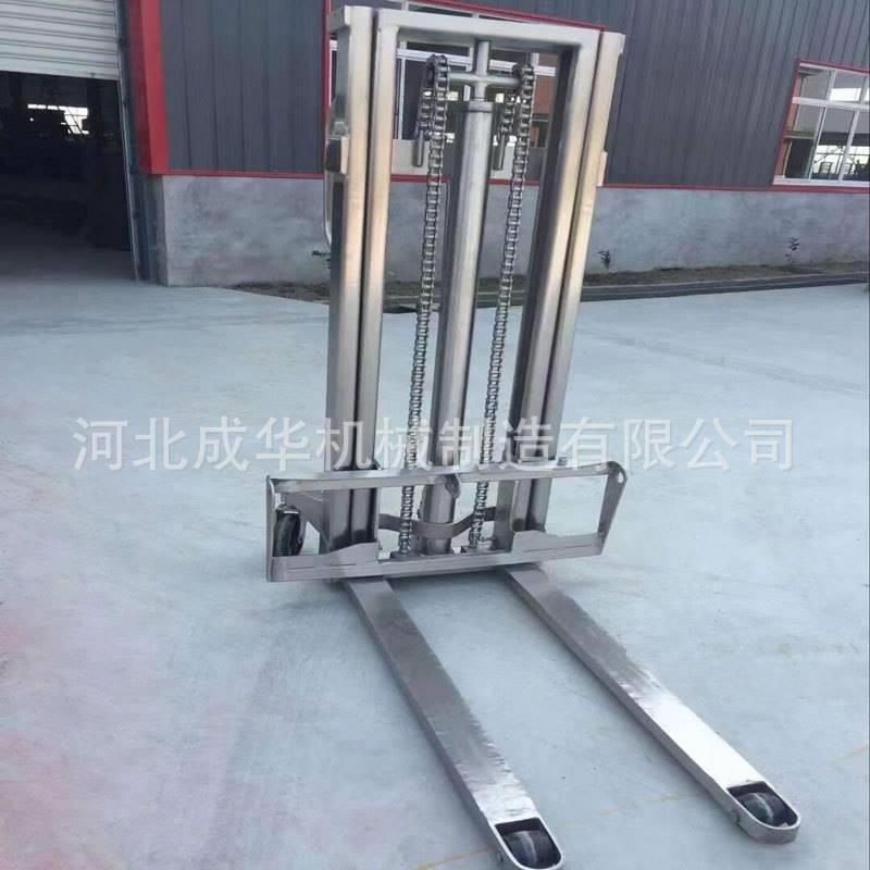 手动液压堆高车 半电动升高叉车0.5T/1T/2T/3T吨液压堆高车 - 图2