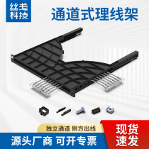 1U24 mouth 48-mouth integrated wiring network cabinet tray channel type side wire holder wire holder tool fitting