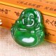 Myanmar Aa jade ice jade Buddha female model Laughing Buddha male jade pendant Maitreya Buddha jade pendant full green pendant pendant jade Buddha