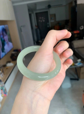天然东陵玉手镯女款平替和田玉