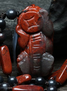 鸡血玉吊坠天然玉石貔貅男女项链